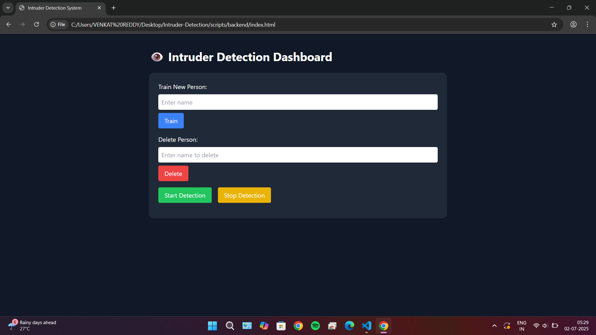Intruder Detection System